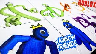 Dibujo RAINBOW FRIENDS art | DRAW rainbow friends ROBLOX | FNF MODS