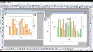 How to draw double Y-axis graph in Origin