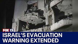 Israel extends evacuation warning in Lebanon