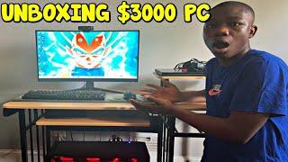 UNBOXING MY NEW $3000 CYBERPOWER PC + MONITOR!