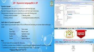 Lesson - 19 : JSP - Expression language in JSP