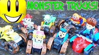 Paw Patrol Monster Trucks Transformation Mud Party Rescue Squad Adventure Bay