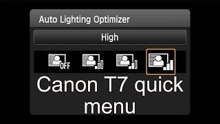 Intro to Canon T7 and T6 Quick Menu Setup