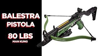 Balestra Pistola Man Kung Aligator MK-TCS2-G 80 Libras - Balestra Portátil