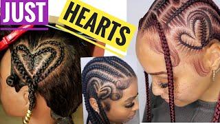 Heart Braid Tutorial || Heart shaped cornrow || new version alert!!!