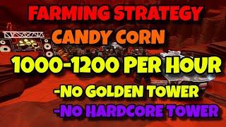 (STRAT IN DESC...) CANDYCORN FARMING STRATEGY For NIGHT 2 With NO Special Towers! 950+ Candy/h|TDS