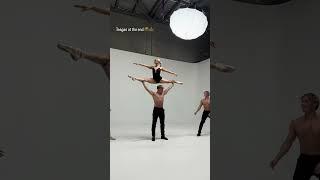 Gymnast splits in the air 