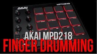 Akai MPD218 finger drumming