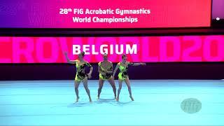 Belgium (BEL) - 2022 Acrobatic Worlds, Baku (AZE) - Dynamic Qualification  Women's Group