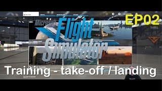 Microsoft Flight simulator 2020, Neil tries take-off and landing, Training, EP02