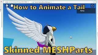 Blender Tutorial how to make animated tail Roblox Studio Skinned MeshPart AUTOMATIC WEIGHt PAINTING