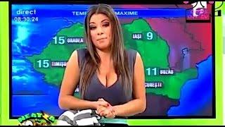 TV weather girl Roxana Vancea breasts Pop Out Live @Hodgetwins