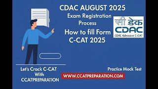 CDAC CCAT AUG 2025 Batch Registration Guide | Step-by-Step Tutorial