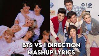 BTS VS 1 DIRECTION MASHUP BY AKSH BAGHLA (LYRICS)