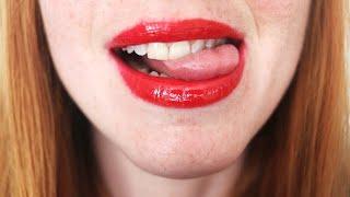 ASMR VERY CLOSE UP WHISPERING W/ RED LIPS