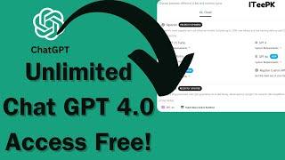 Unlock Unlimited Free Access to Chat GPT 4.0 | Step-by-Step Guide to Chat GPT 4.0