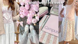 what I wear for the first week of school! back to school outfits, studying + more