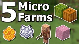 How to Build 5 Useful NEW Micro Farms You Need in Minecraft Survival