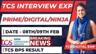 TCS Prime/Digital/Ninja Interview Experience 8th/9th Feb | TCS BPS Result | Sikha Desai