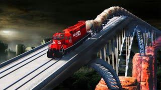 Broken BRIDGE Freight Trains High-Speed Accidents  BEAMNG.Drive STREAM