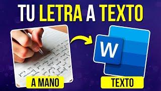 Cómo pasar tu LETRA a DOCUMENTO DE TEXTO  Digitaliza TEXTOS MANUSCRITOS