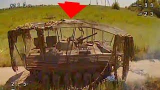 Thermite Burning Hole In Cope Cage Destroying BMP-1 @UNITED24media