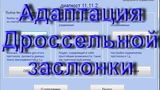 Как адаптировать дроссельную заслонку в Вася Диагност