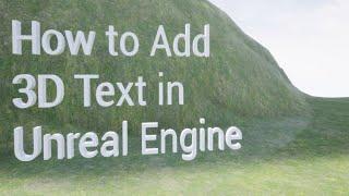 How to Create 3D Text in Unreal Engine - UE4 Beginner Tutorial