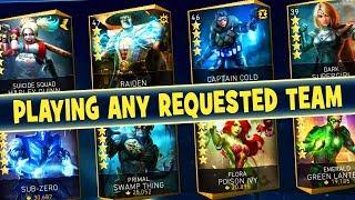 Injustice 2 Mobile LIVE Stream. Full Roster HYPE. Playing Any Team You Request!