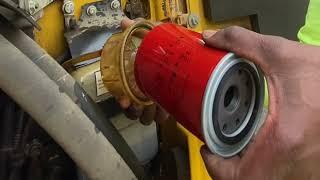 Komatsu excavator pc 138  fuel filter￼￼ change and bleed how to