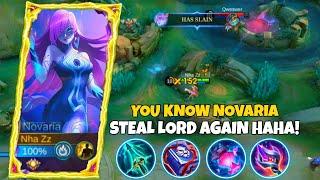 NOVARIA ANNOYING ONE SHOT STEAL LORD!! NOVARIA TOP1 GLOBAL BUILD & EMBLEM 2024 | MOBILE LEGENDS