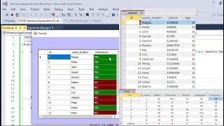 How to Fill new column in DataGridview  depending on Exist value in  another table in access