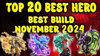 TOP 20 BEST HERO BEST BUILD  NOVEMBER 2024  CASTLE CLASH