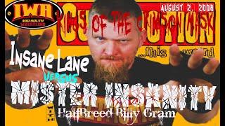 CULT FICTION - INSANE LANE v TOBY KLEIN with HalfBreed BILLY GRAM IWA MS KINGS of the CRIMSON MASK