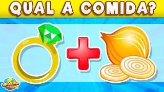 Adivinhe 40 COMIDAS pelos EMOJIS  Bebidas e Comidas com 2 Dicas