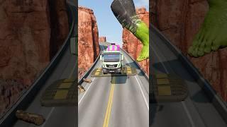 Cement truck vs giant hulk leg #beamngdrive