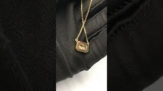 Personlized 18K Yellow Gold 1 5ct Lab Diamond Set Pendant Necklace  #18knecklace #labdiamond