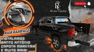 RAM RAMPAGE 2024 Instalamos Santo Antônio Cromado Capota Marítima Estribo Lateral e Muito Mais!