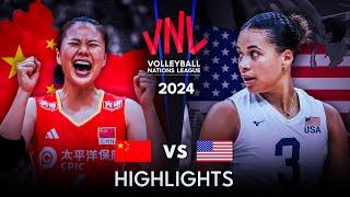  CHINA vs USA  | Highlights | Women's VNL 2024