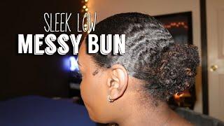 Sleek Low Bun/Puff  | Short Natural Hair