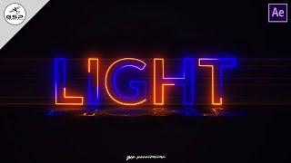 Neon Text Animation |  After Effects Tutorial | No Plugins | GSP Creations