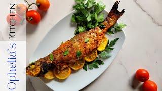 Garlic-Roasted Branzino with Spice Paste (Georgian Adjika) | Gluten Free, Dairy Free