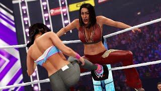 LOW BLOW MATCH - Nikki Bella vs Brie Bella - WWE2K23