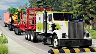 Trucks vs Speed Bumps SPECIAL | BeamNG Drive - Long Video | Truck &Too