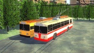 Micro trolleybus simulator | ЗиУ-10, line 22