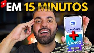 MAKE 450 VIDEOS IN 15 MINUTES TO MAKE MONEY ON YOUTUBE - DeepSeek + Canva (Step by Step)