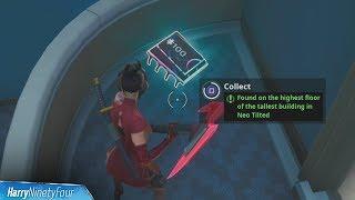 Fortbyte #100: Found on the Highest Floor of the Tallest Building in Neo Tilted - Fortnite