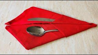 DIY: Napkin Folding With Silverware Inside {MadebyFate} #428