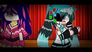 Hatsune miku × ai hoshino | Miku sad | gacha club | singer songs !  #justkonten