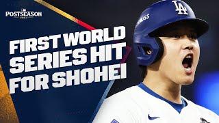 Shohei Ohtani's FIRST World Series hit goes for EXTRA BASES! | 大谷翔平ハイライト